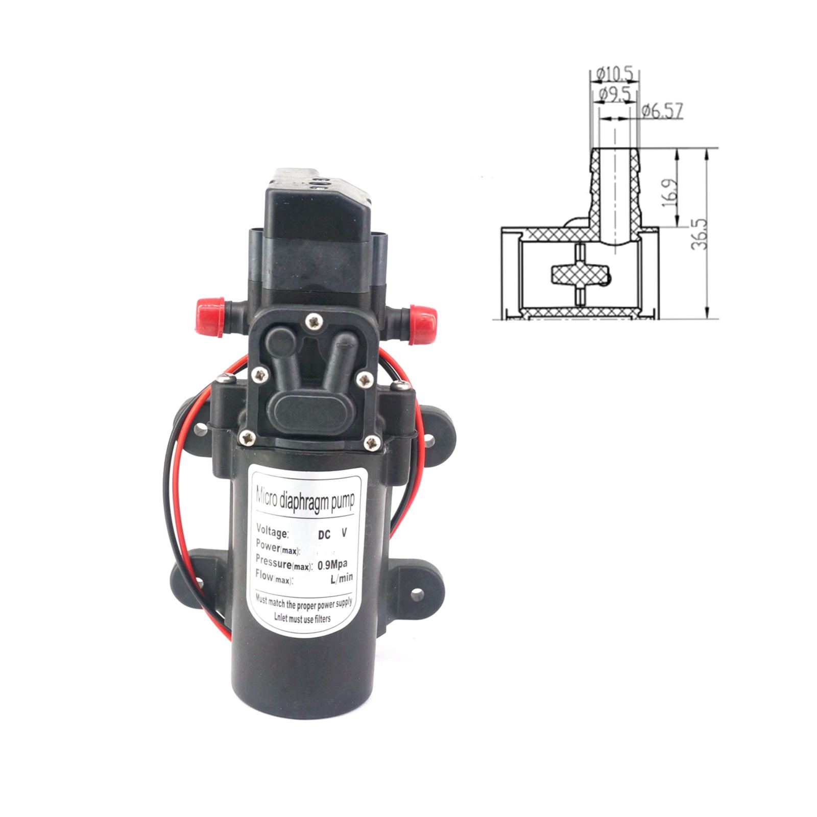 12V/24VDC 15W/30W/60W/80W Diap - огляд і ціна Mini Peristaltic Pump 12V
