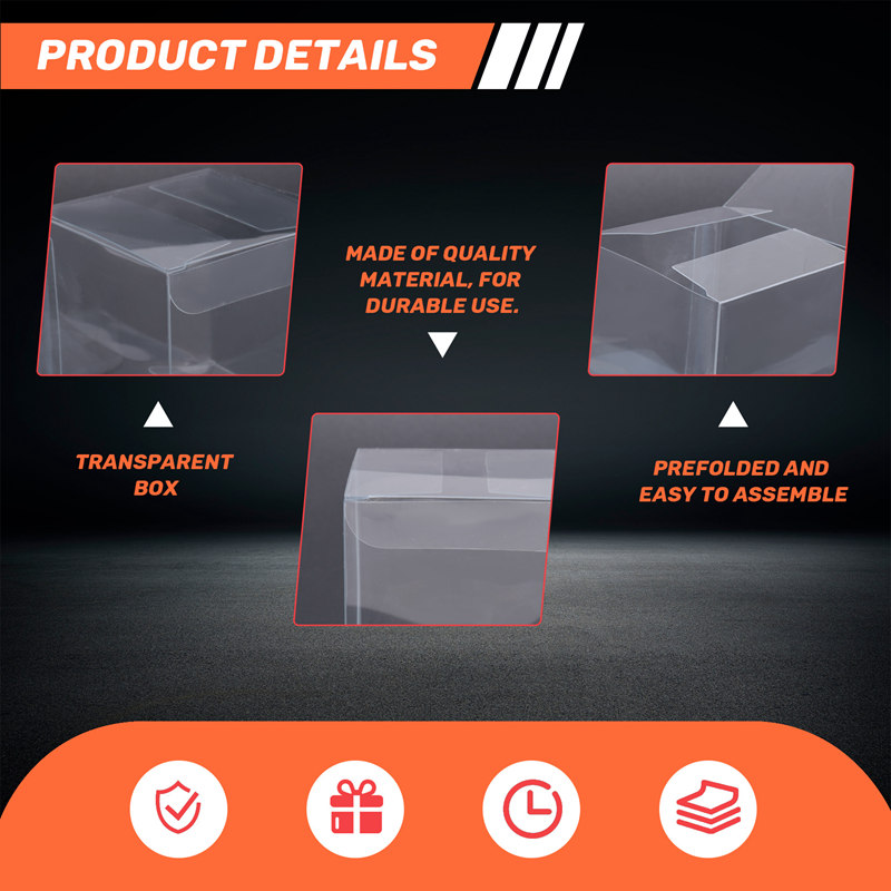 50Pcs Clear Plastic Boxes for  - огляд і ціна Packaging