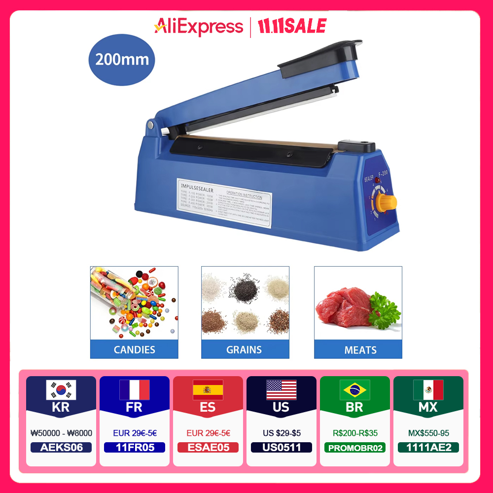 Impulse Sealer Manual Heat Sea - огляд і ціна Plastic Bag Impulse Heat Sealer