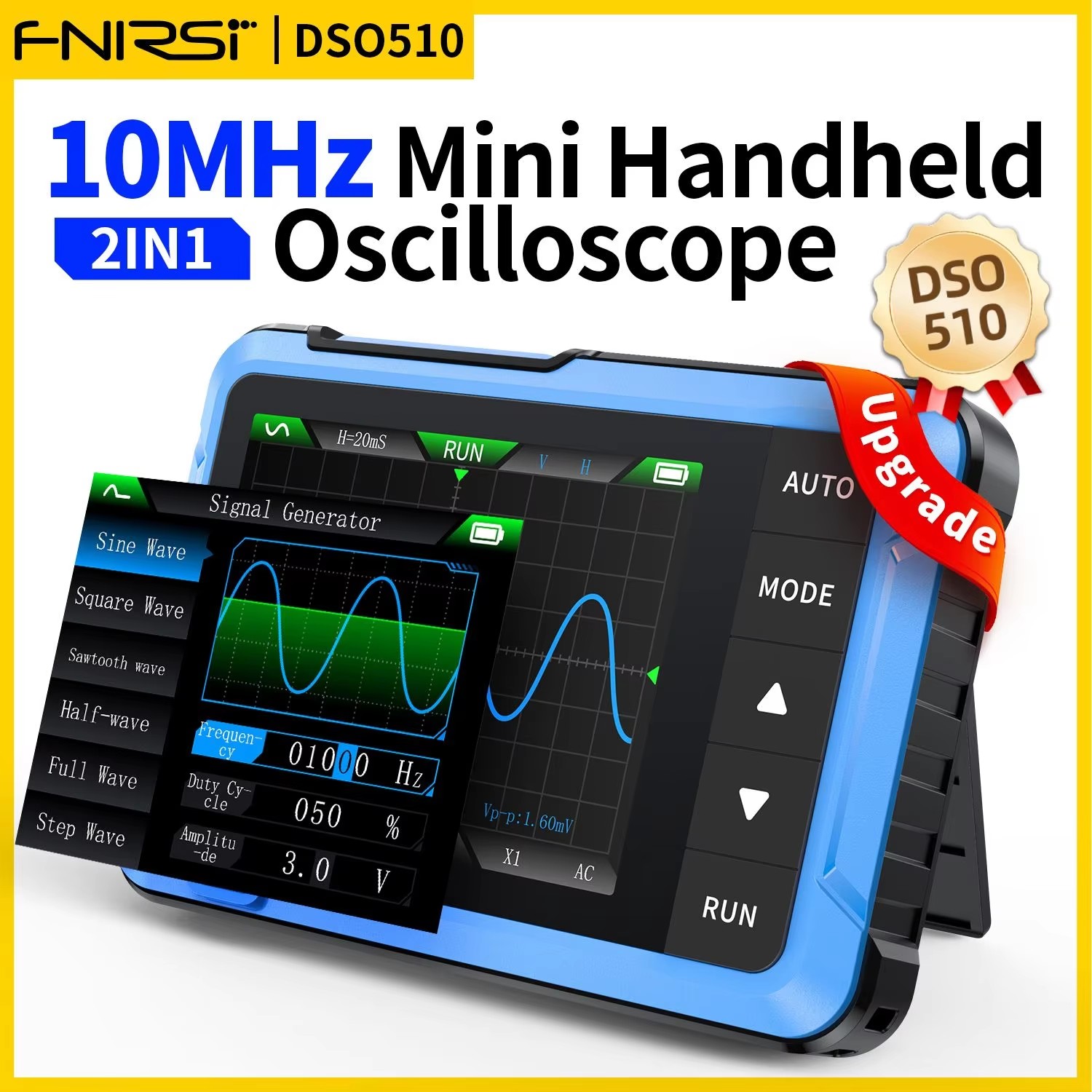 FNIRSI New DSO510 DSO152 DSO15 - огляд і ціна Fnirsi Digital Oscilloscope Handheld