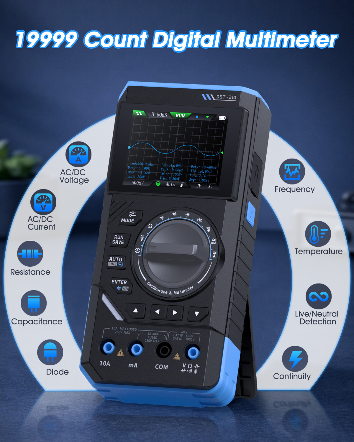 FNIRSI DST-210 3-in-1 Handheld - огляд і ціна Fnirsi Digital Oscilloscope Handheld