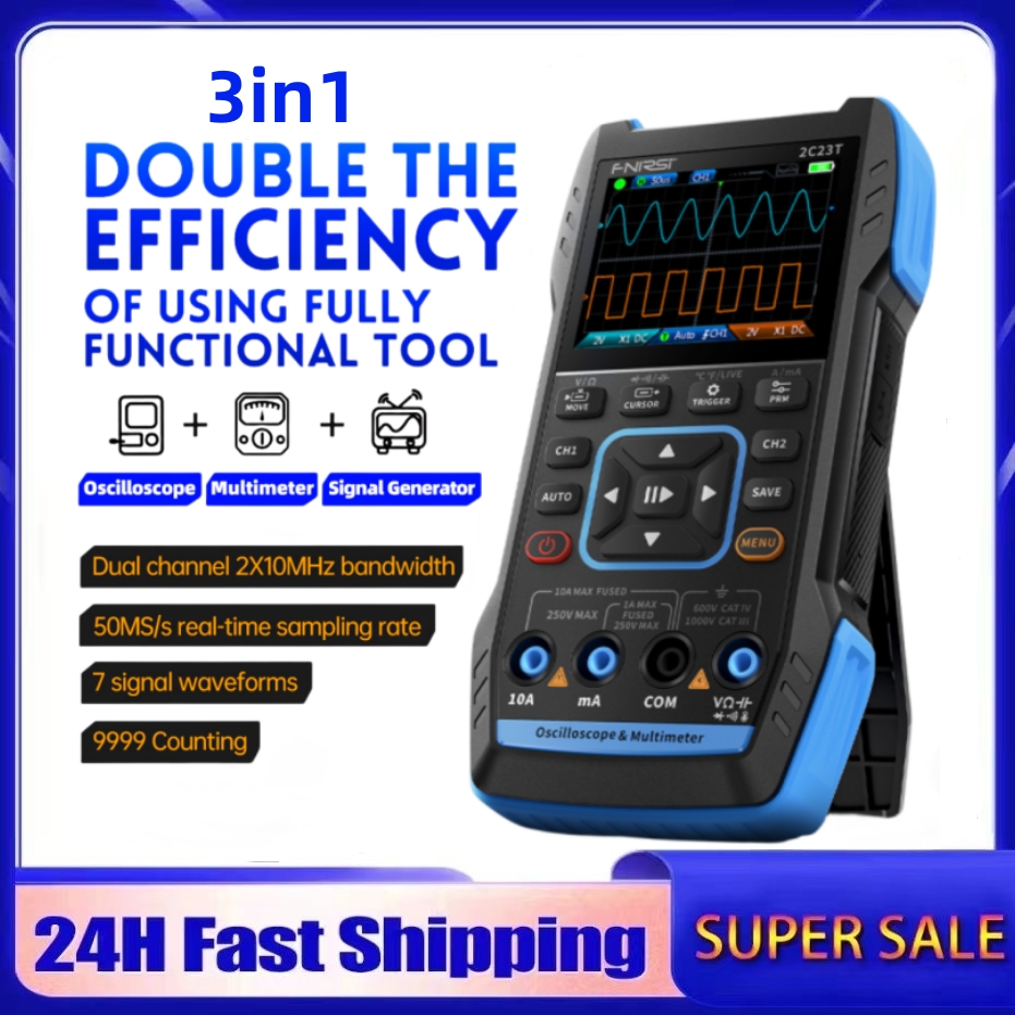 2C23T 3-in-1 Digital Oscillosc - огляд і ціна Fnirsi Digital Oscilloscope Handheld