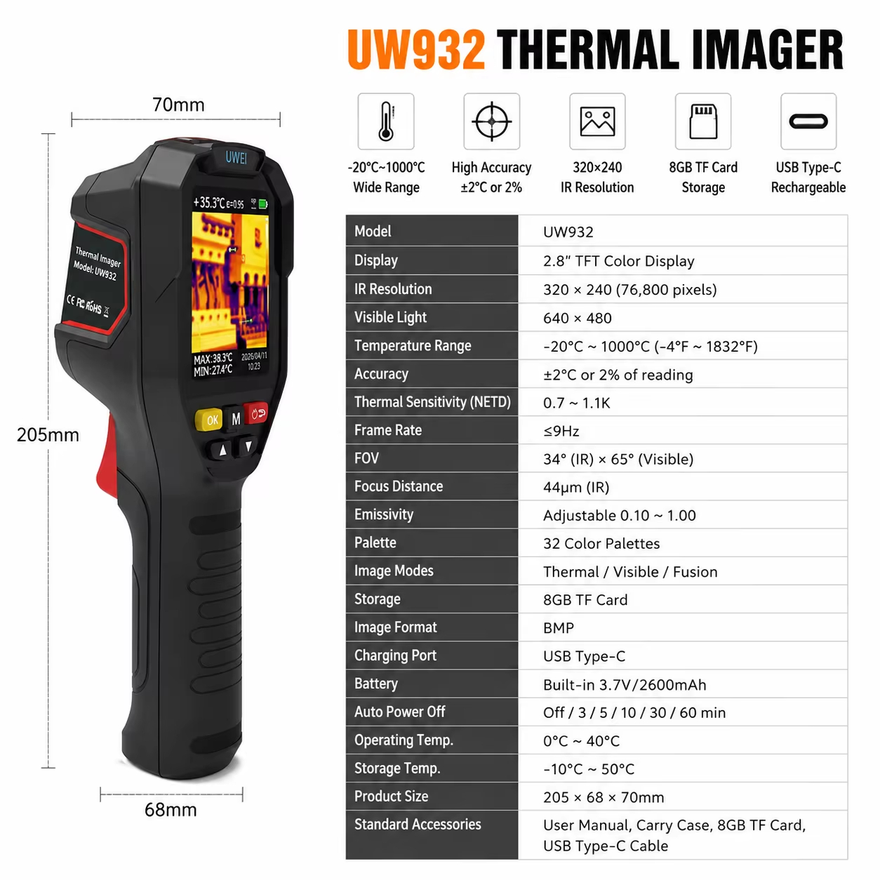 Handheld Thermal Imager 32x32  - огляд і ціна Thermal Imaging Camera Pcb Repair