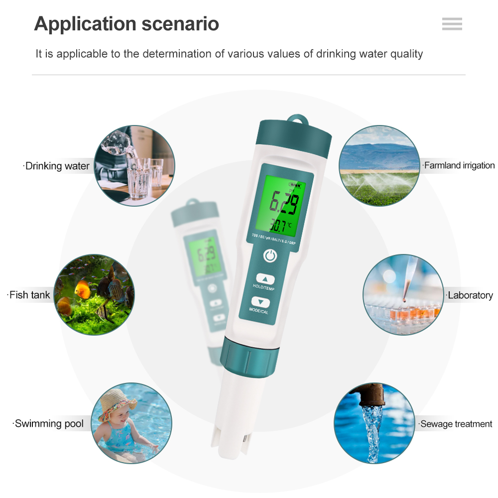 7 In 1 Digital Water Quality T - огляд і ціна Ph Meter Digital Water Tester