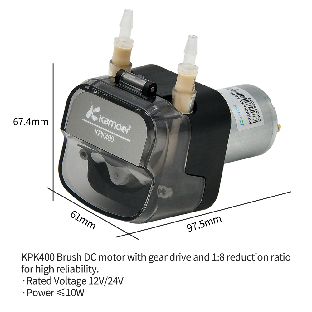 Kamoer 400ml/min KPK400 High F - огляд і ціна Mini Peristaltic Pump 12V